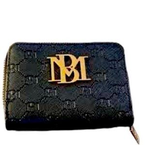 NWT 
Badgley Mischka Black Vegan Leather Wallet MSRP$59